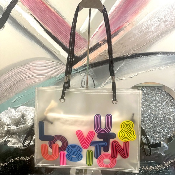 Handbags - LV Novelty Vinyl Eco Tote bag exhibition collection With Pouch